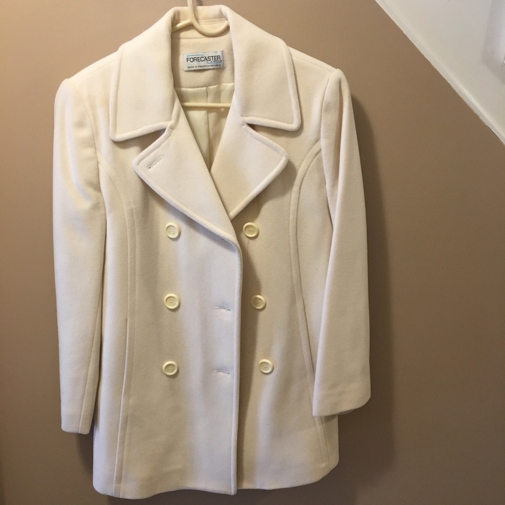 FORECASTER OF BOSTON PEA COAT OFF WHITE/CREAM✨